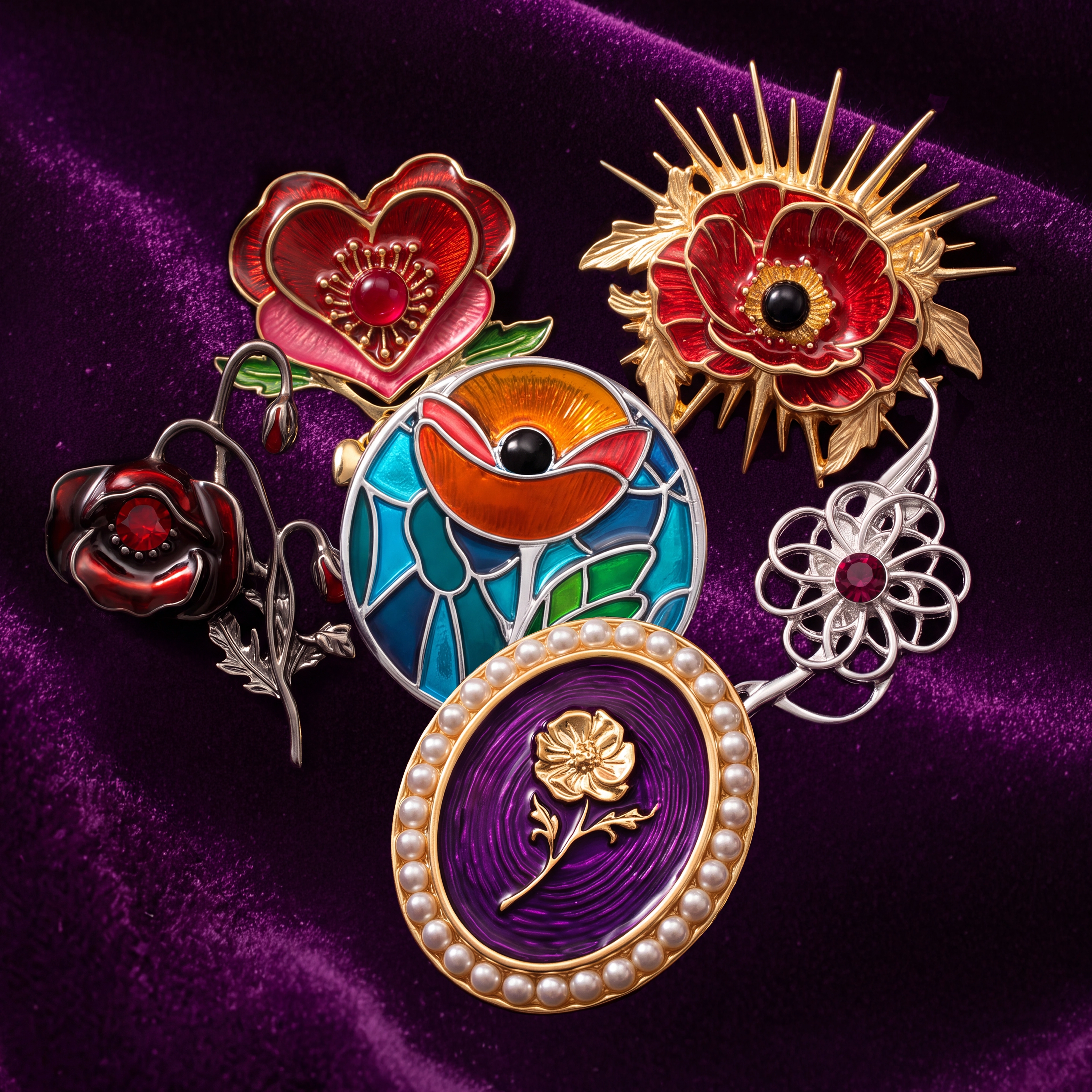 Symbols of the Soul Brooches