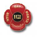 Remembrance Day Poppy Badge on Card