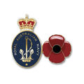 Navy Poppy Lapel Pin